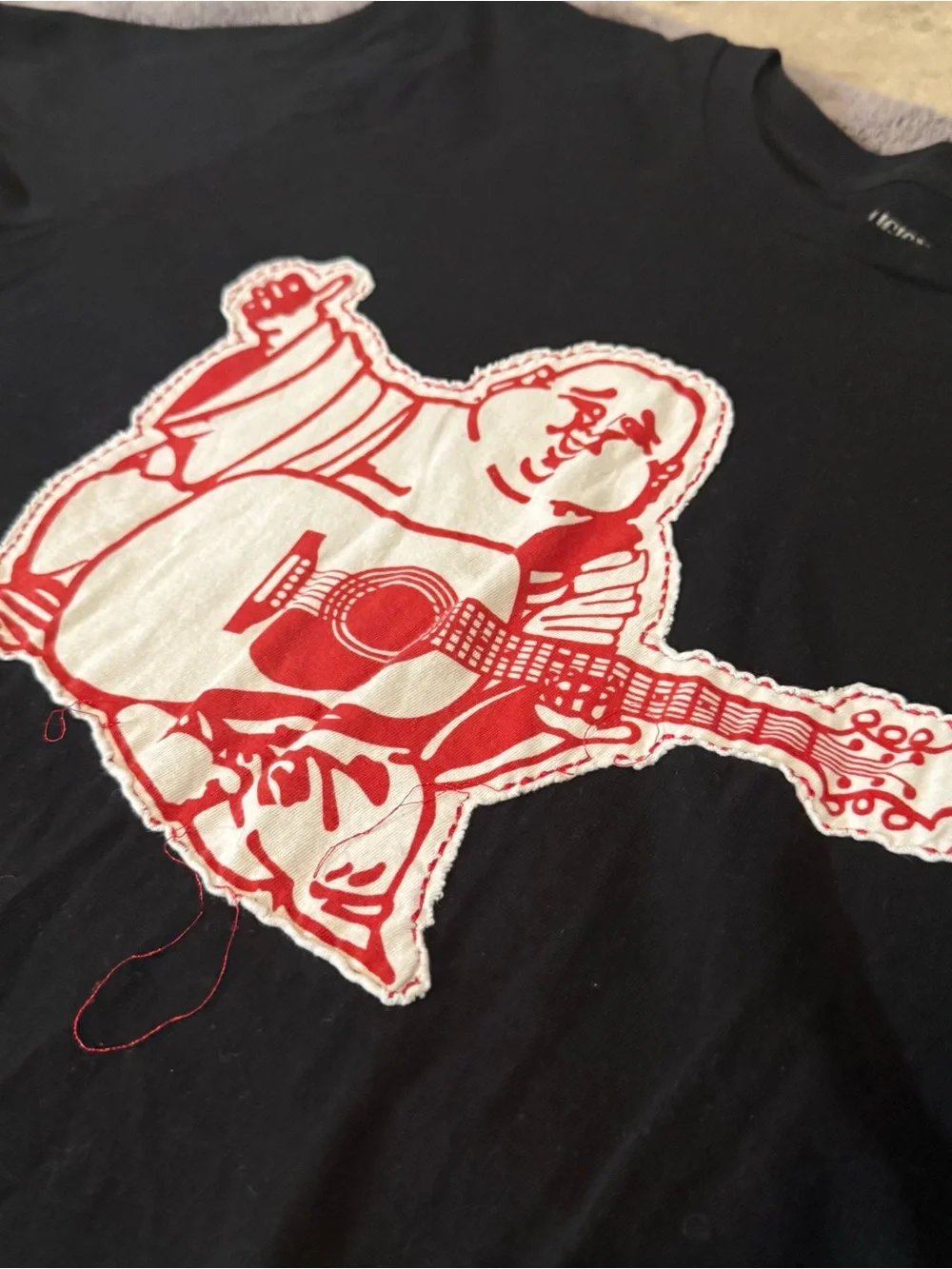 True Religion Black Graphic Guitar Buddha Tee🔥